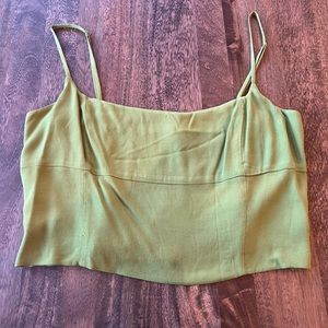 Aritzia - Wilfred - Basel Bustier- XL - Succulent Green - NWT